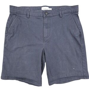 Topman Shorts Mens 32 Navy‎ Blue Chino Slim Stretch Casual Summer Lightweight
